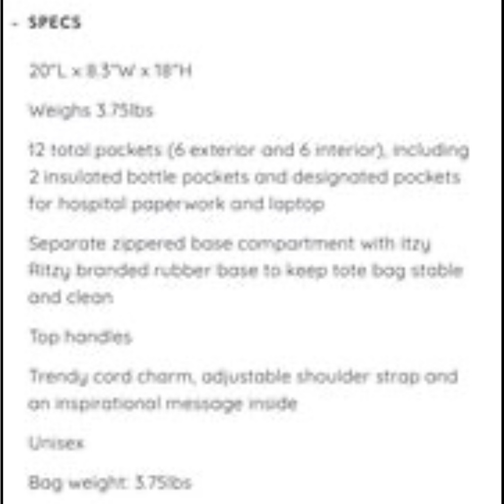 Itzy Ritzy Weekender bag - Picture 6 of 7